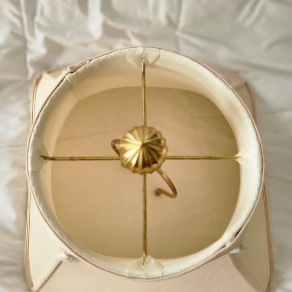 Tasseled Ivory Linen Bell Lampshades - Set of 2 - Picture 8 of 12